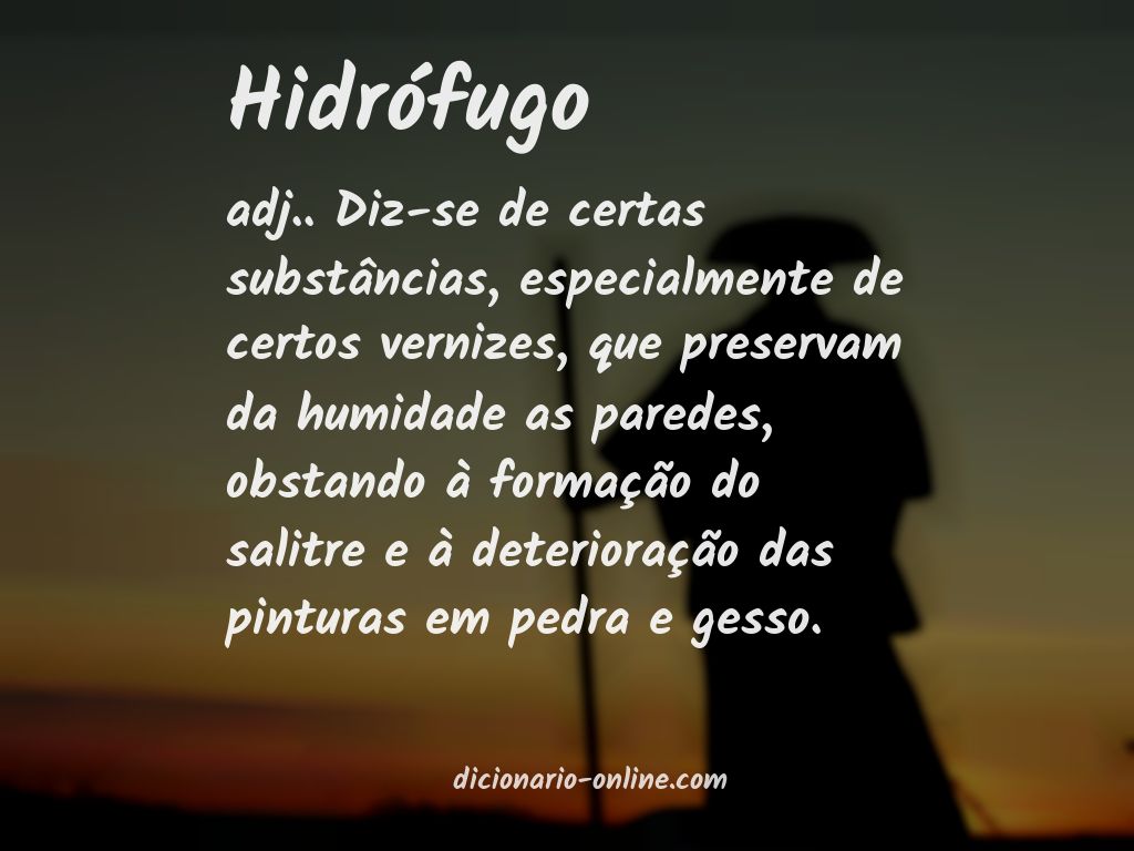 Significado de hidrófugo