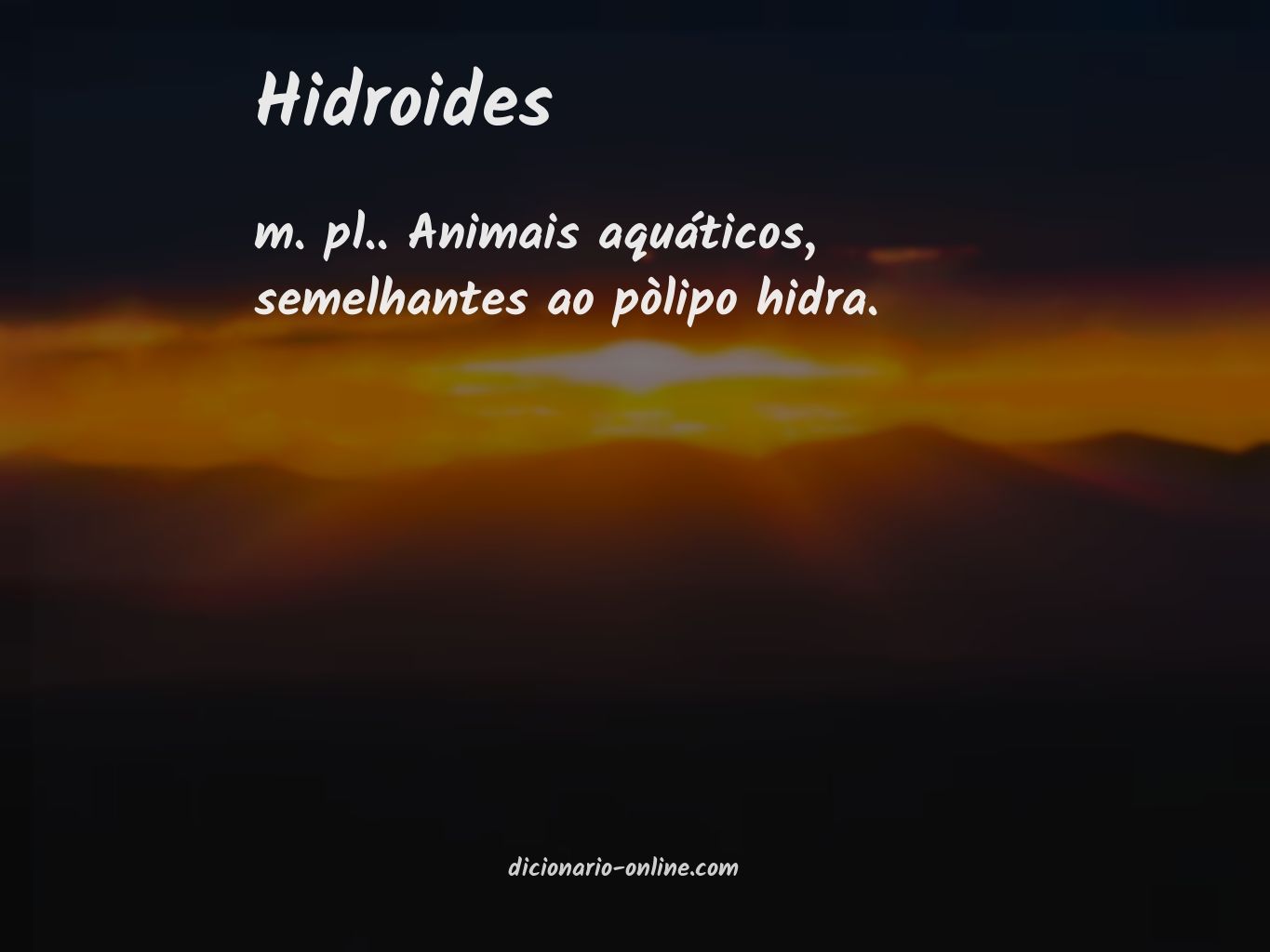 Significado de hidroides