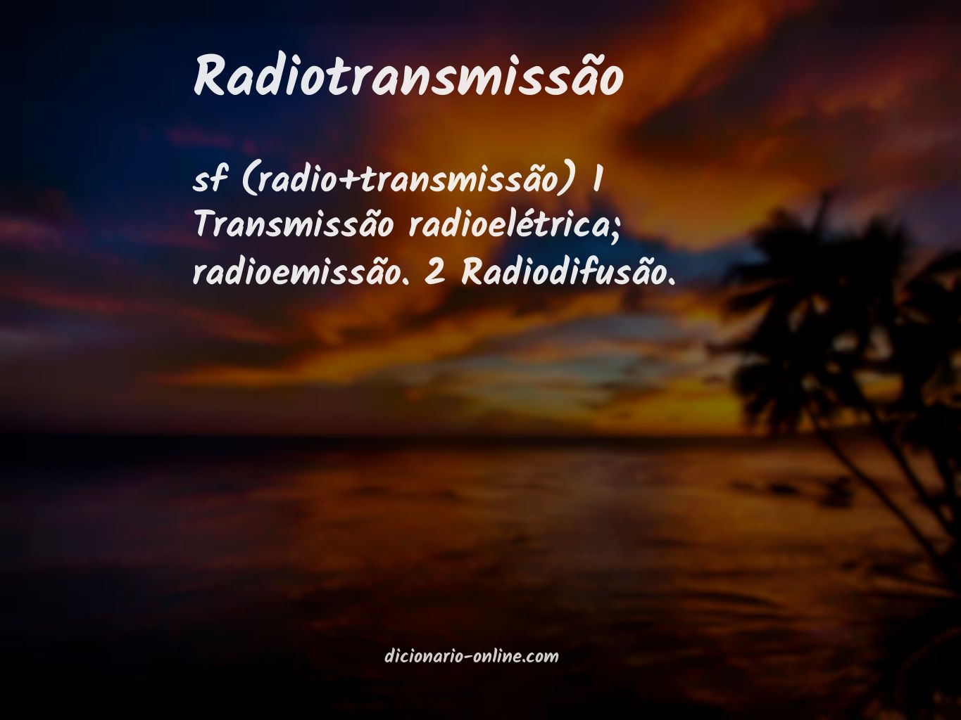 Significado de radiotransmissão