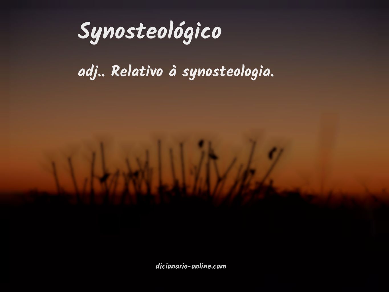 Significado de synosteológico