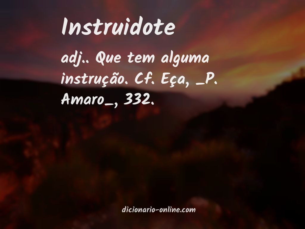 Significado de instruidote