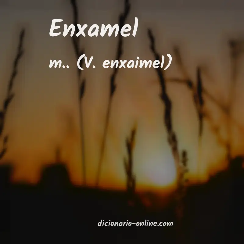 Significado de enxamel