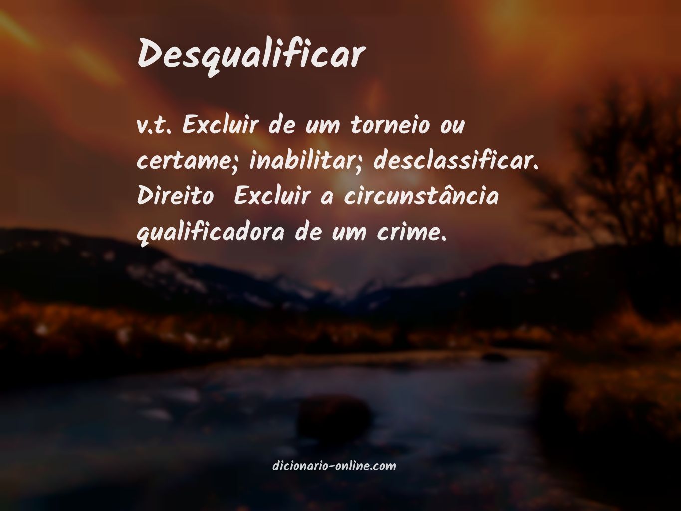 Significado de desqualificar