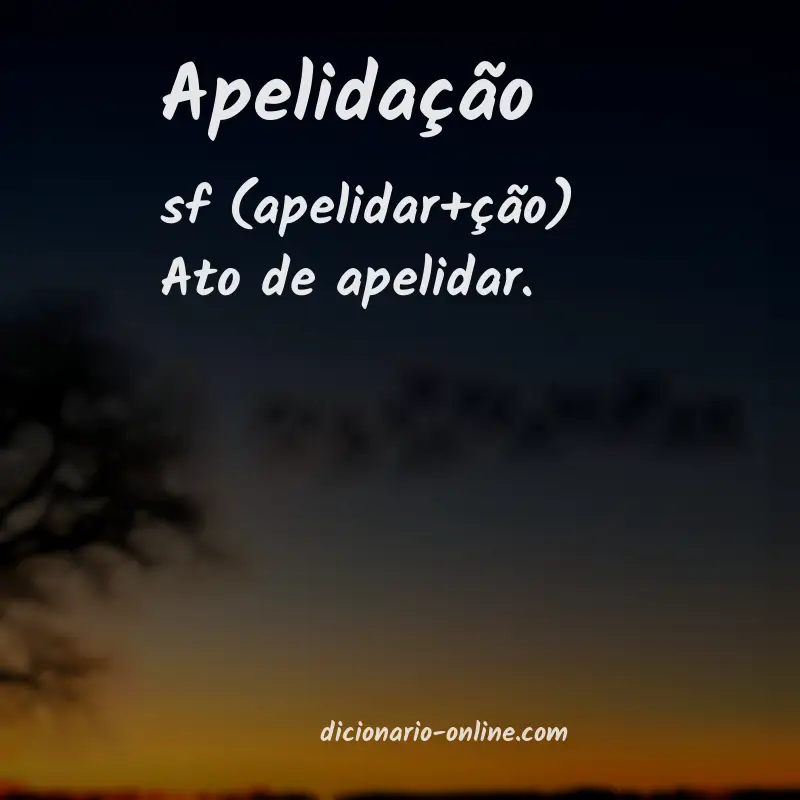 Significado de apelidação