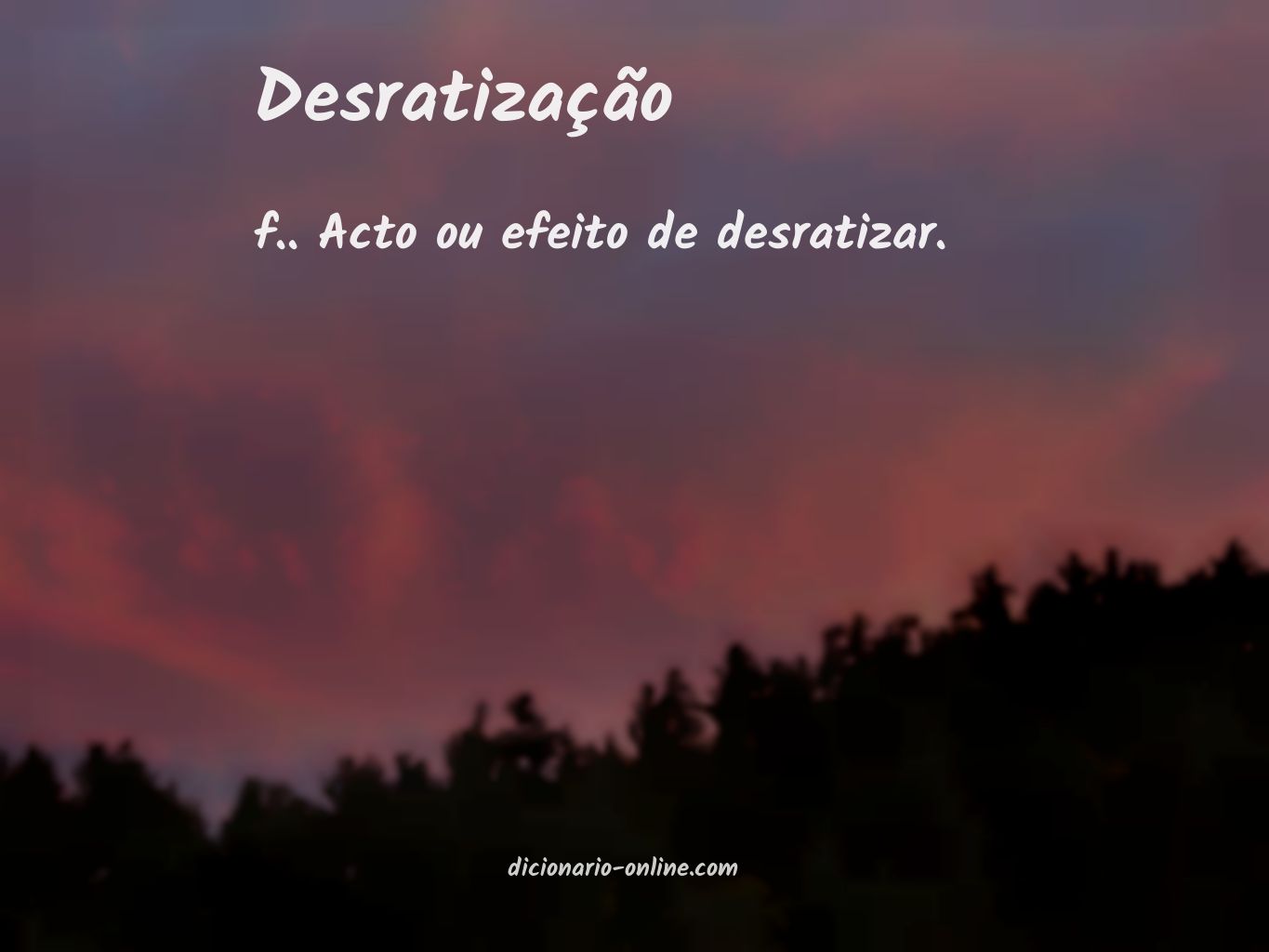 Significado de desratização