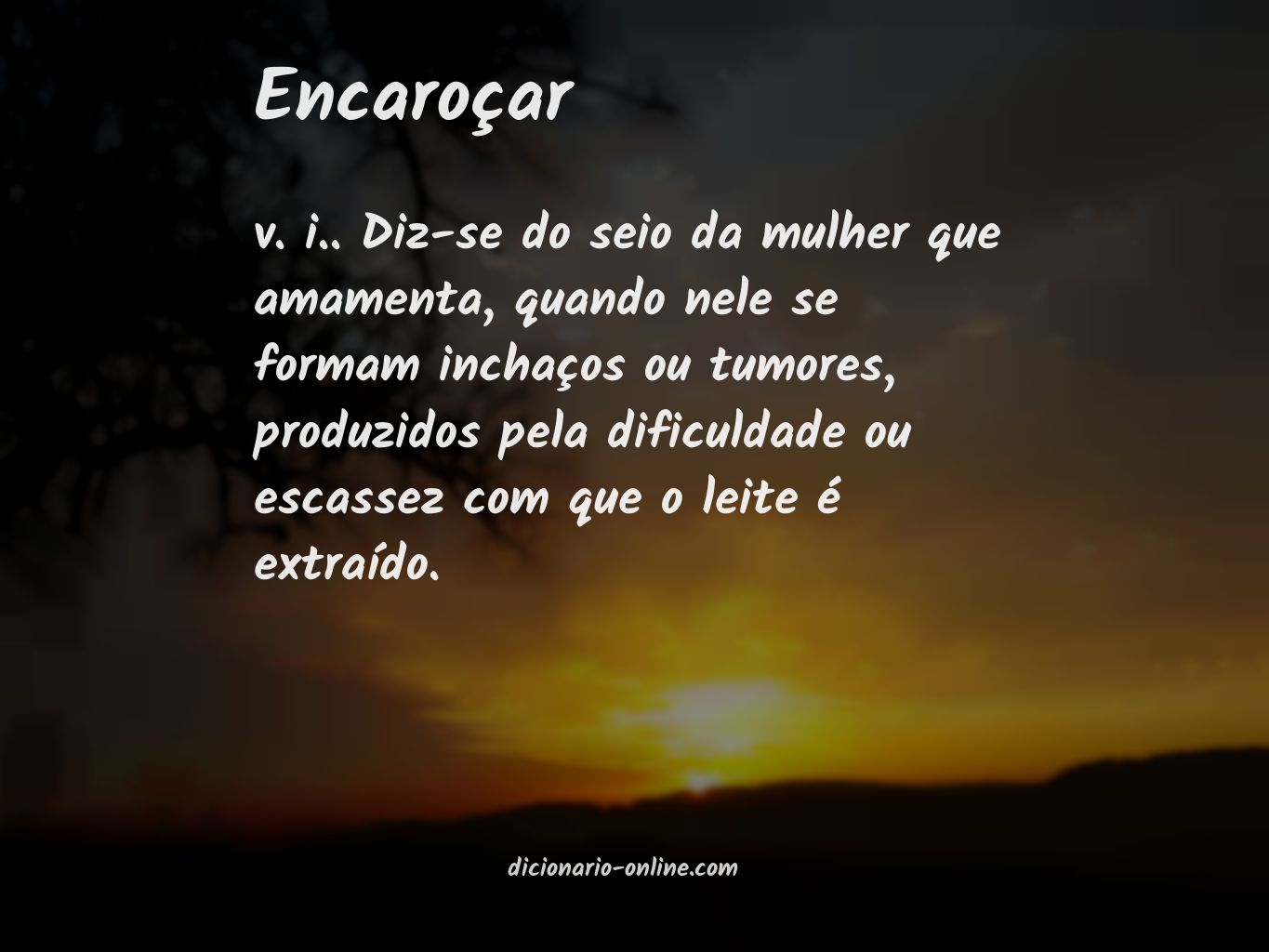 Significado de encaroçar