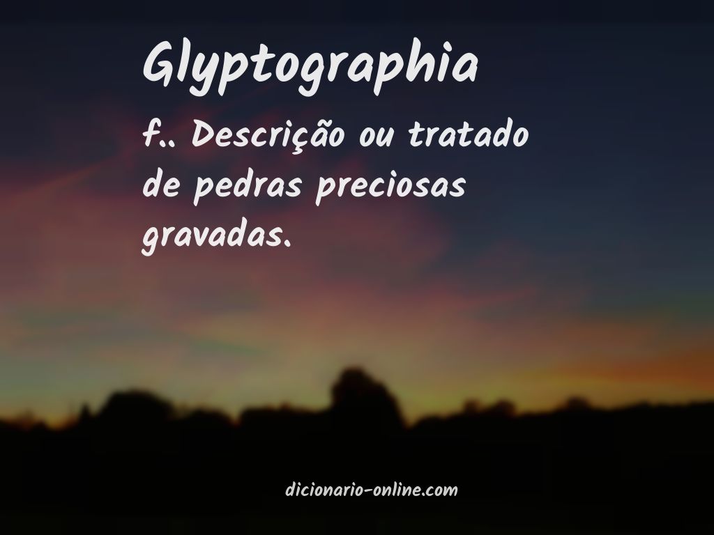 Significado de glyptographia