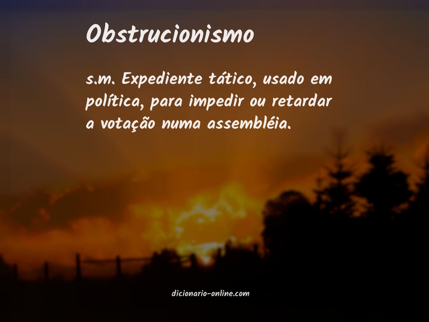 Significado de obstrucionismo