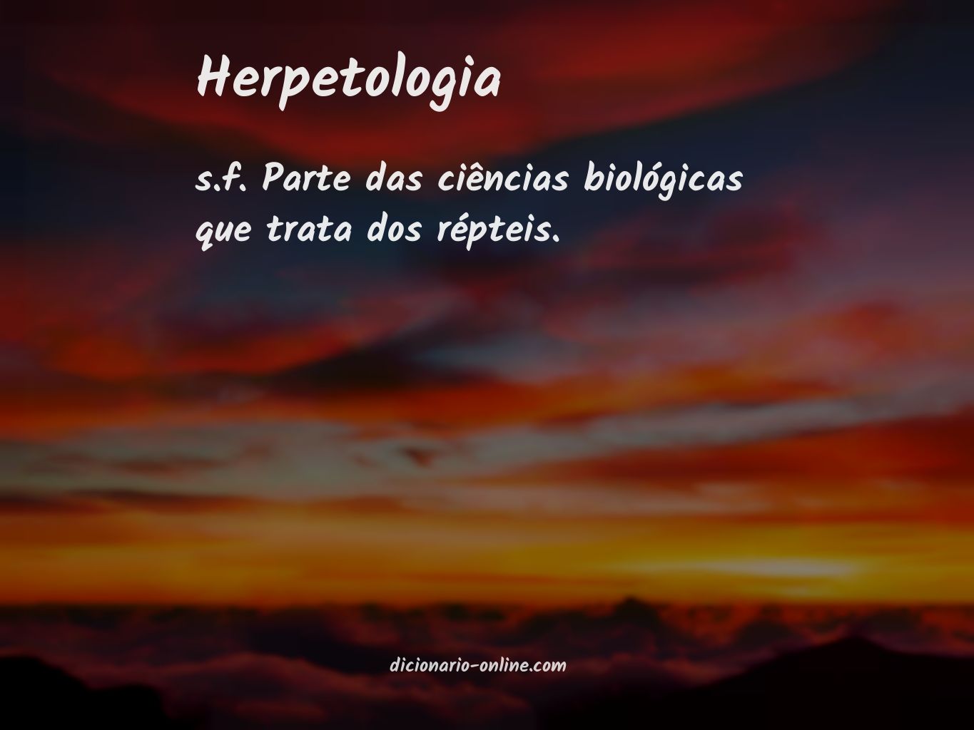 Significado de herpetologia