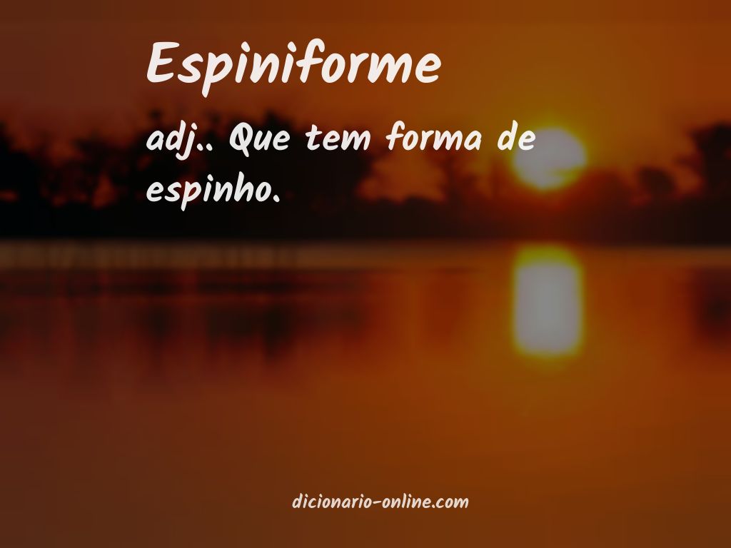 Significado de espiniforme