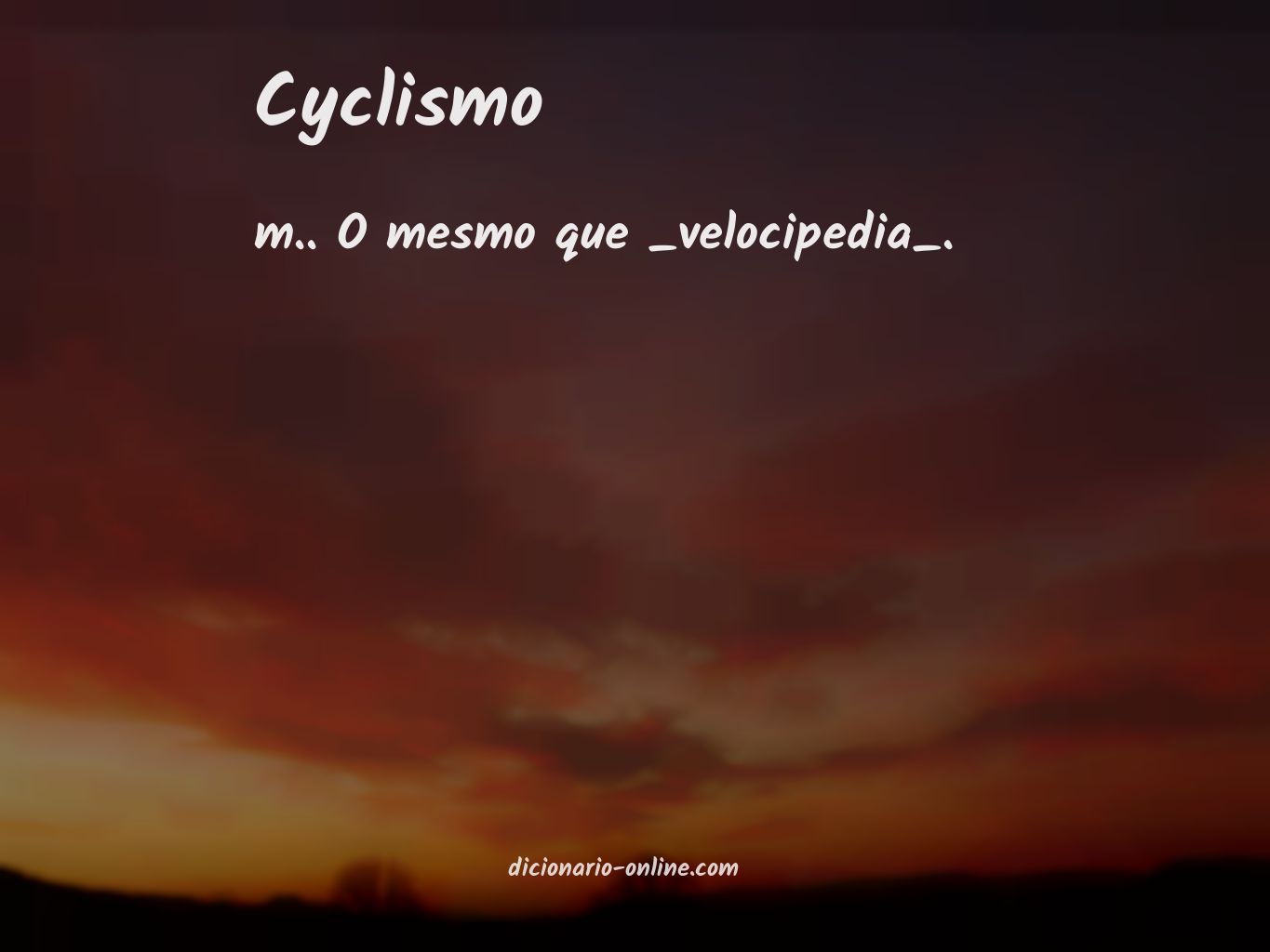 Significado de cyclismo