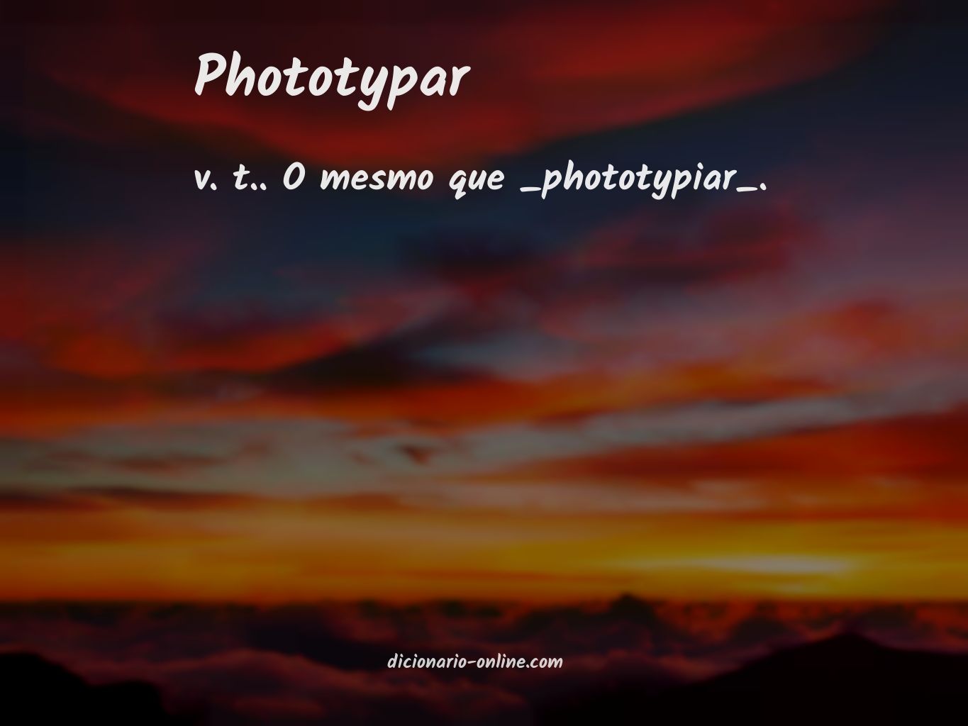 Significado de phototypar