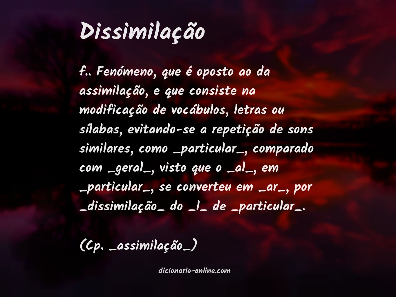 Significado de dissimilação