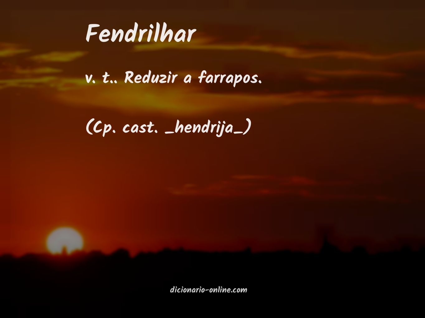 Significado de fendrilhar