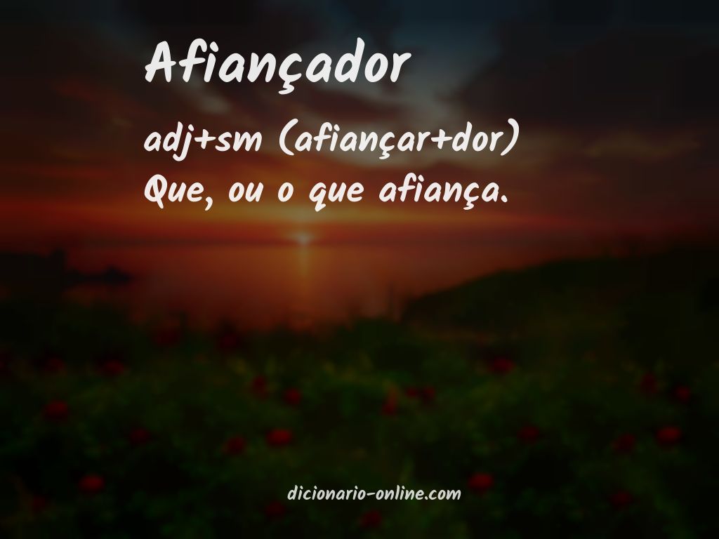 Significado de afiançador