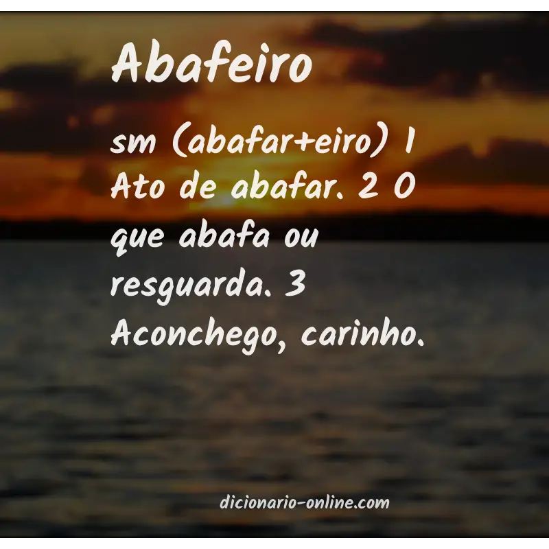 Significado de abafeiro