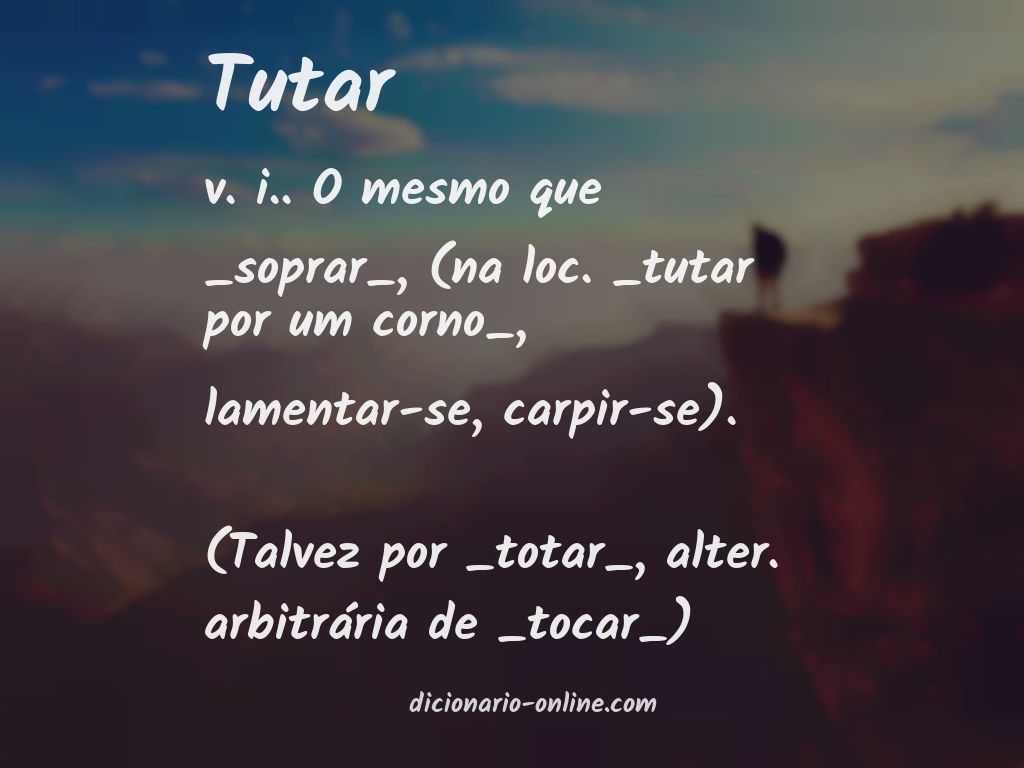 Significado de tutar