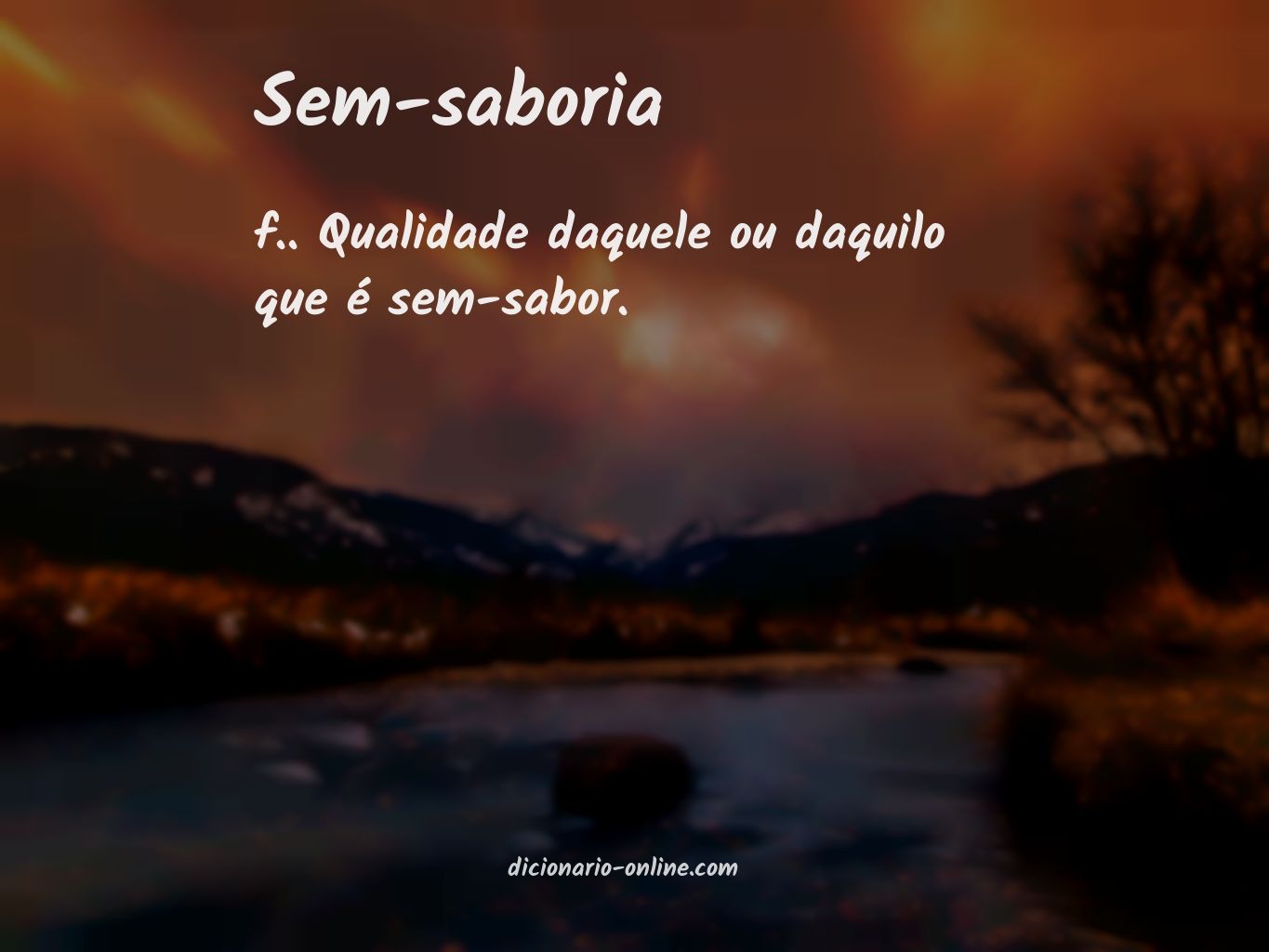 Significado de sem-saboria