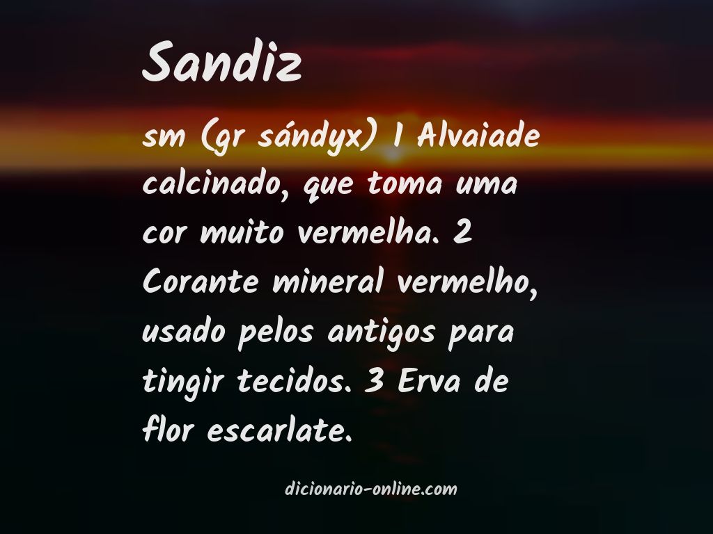 Significado de sandiz