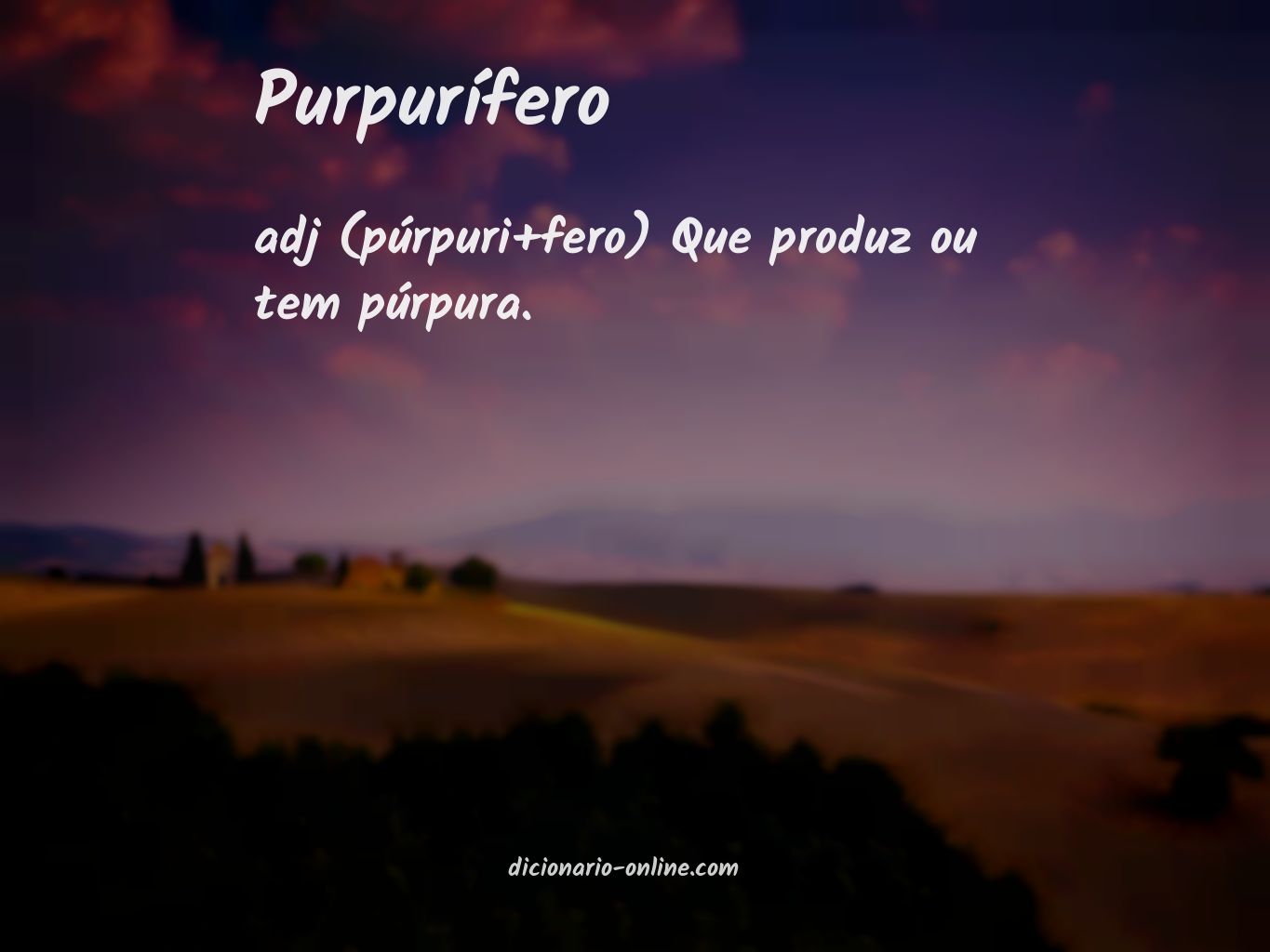 Significado de purpurífero