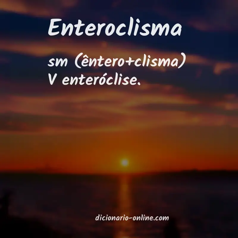 Significado de enteroclisma