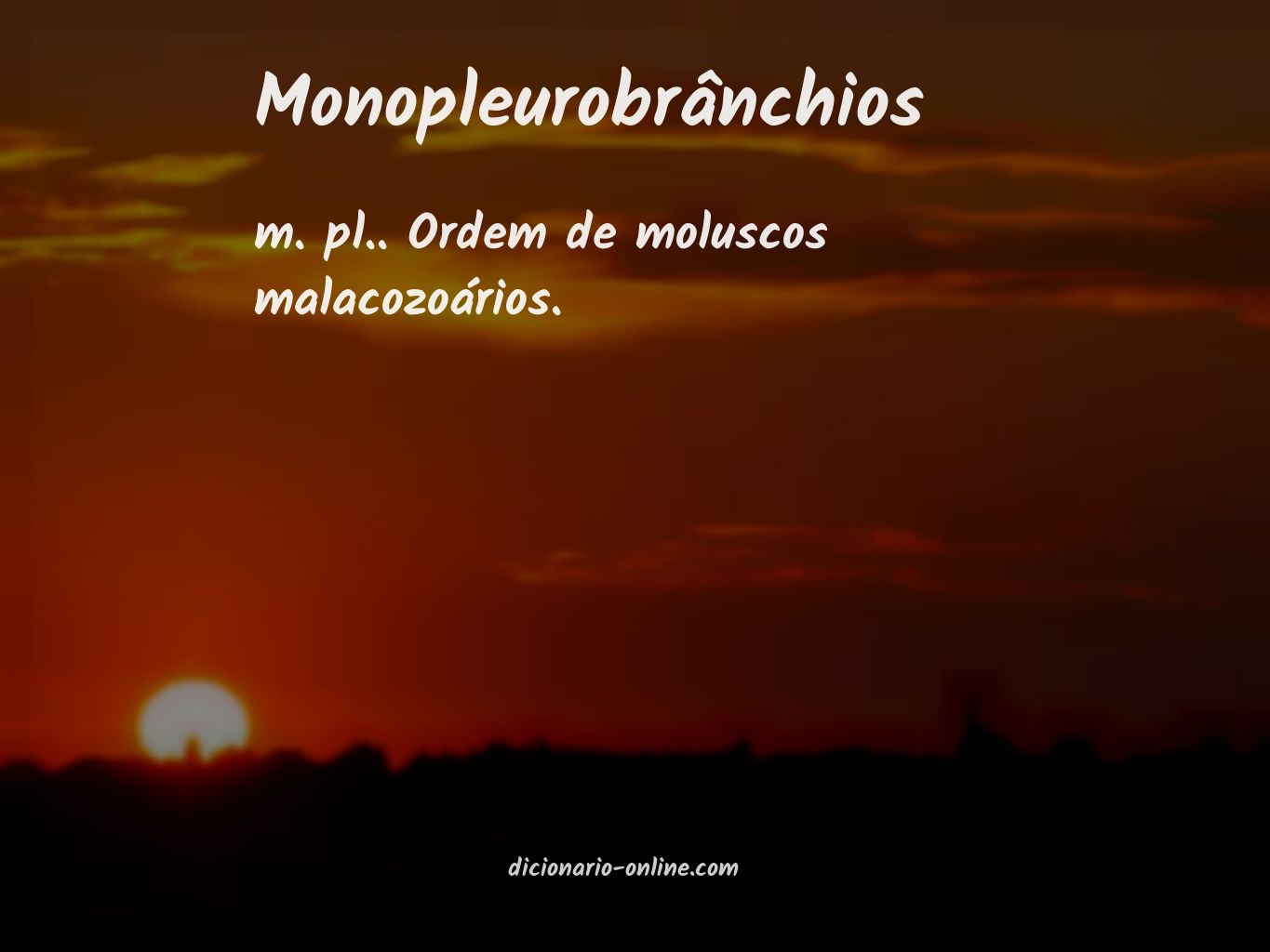 Significado de monopleurobrânchios