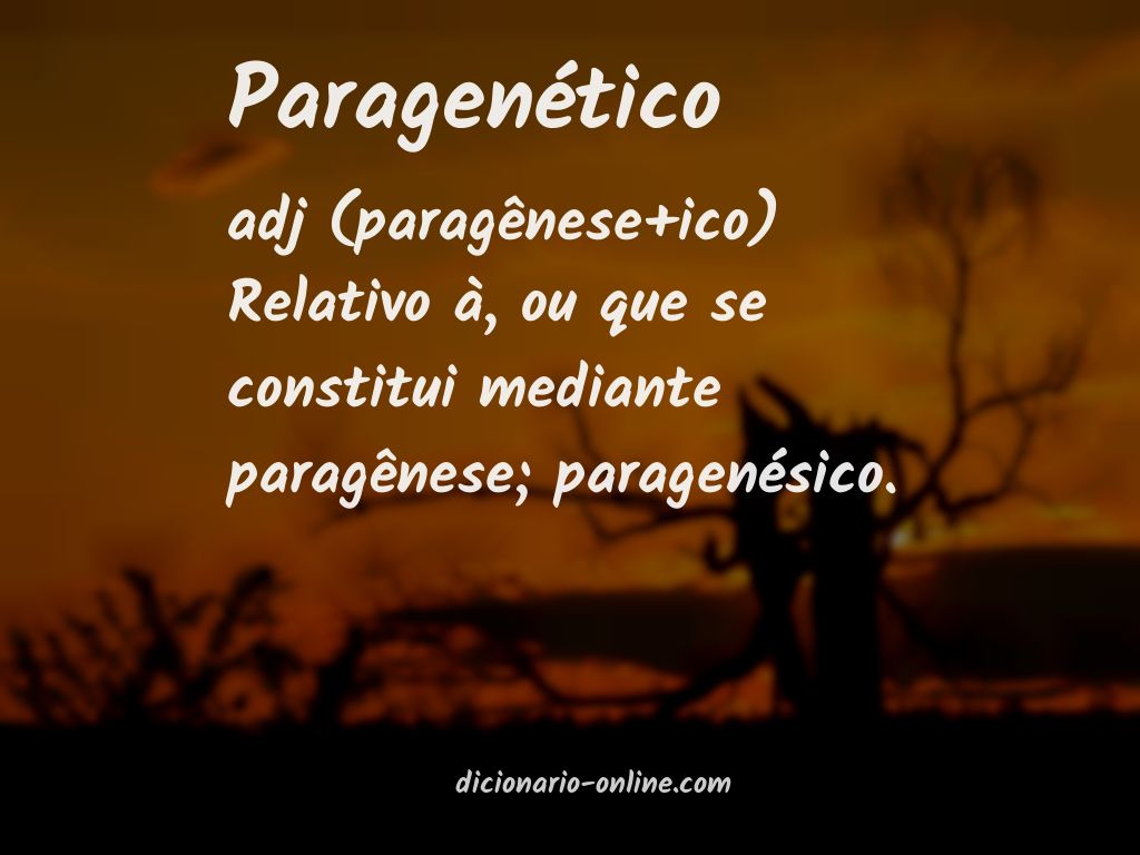 Significado de paragenético