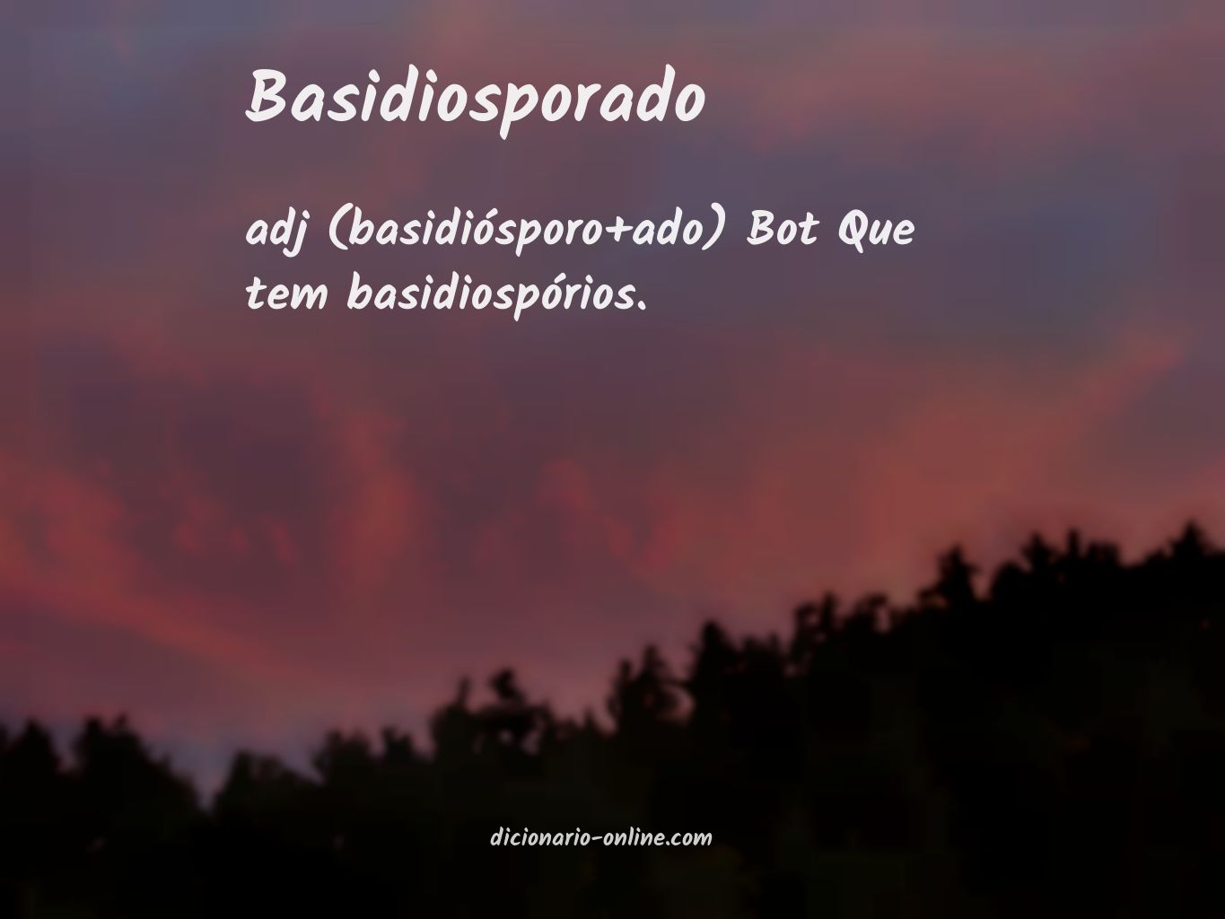 Significado de basidiosporado