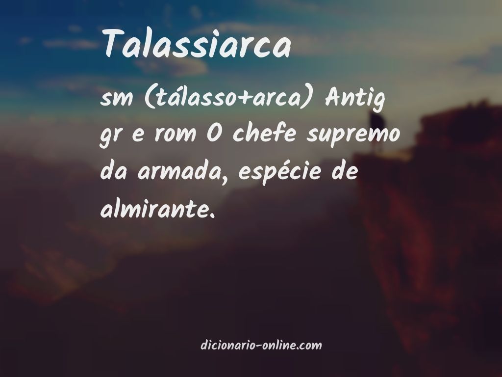 Significado de talassiarca