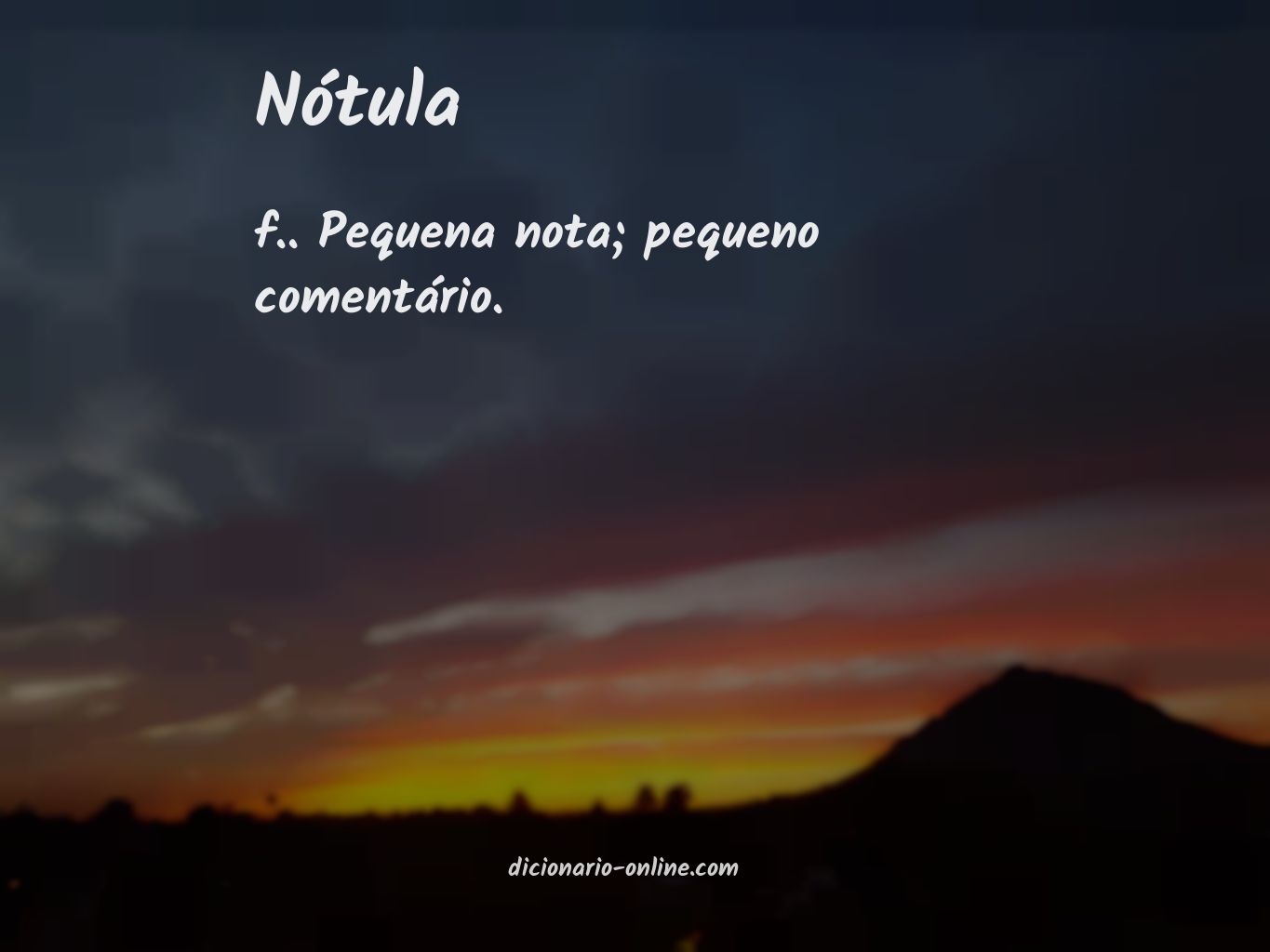 Significado de nótula