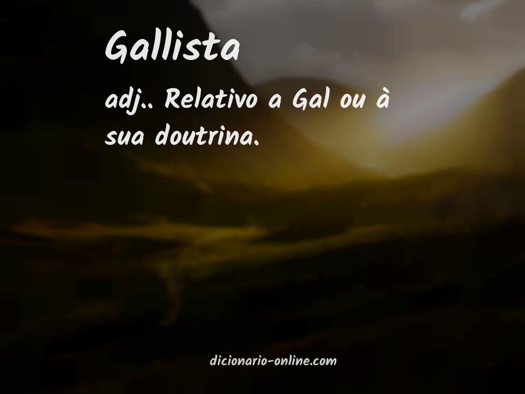 Significado de gallista