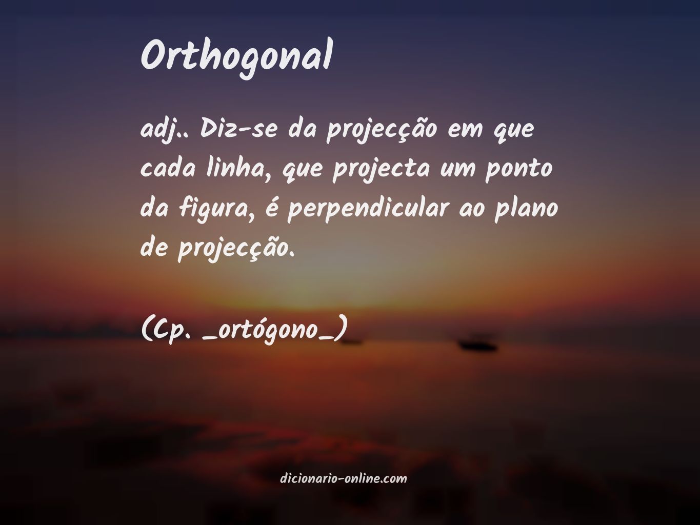 Significado de orthogonal