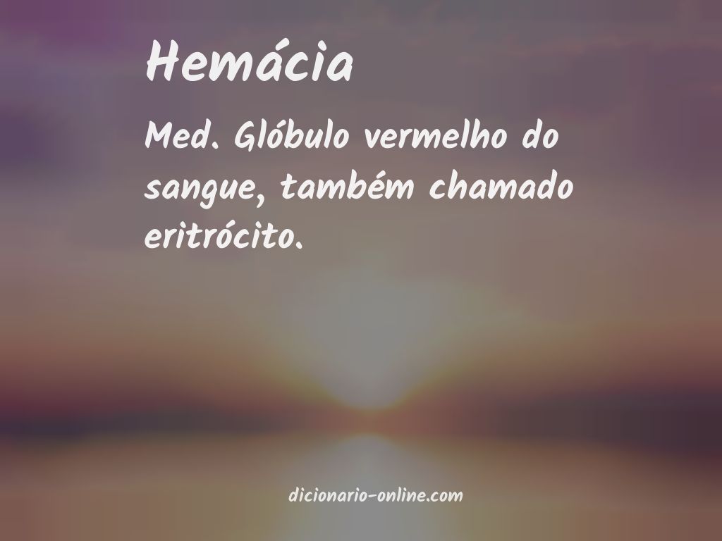 Significado de hemácia