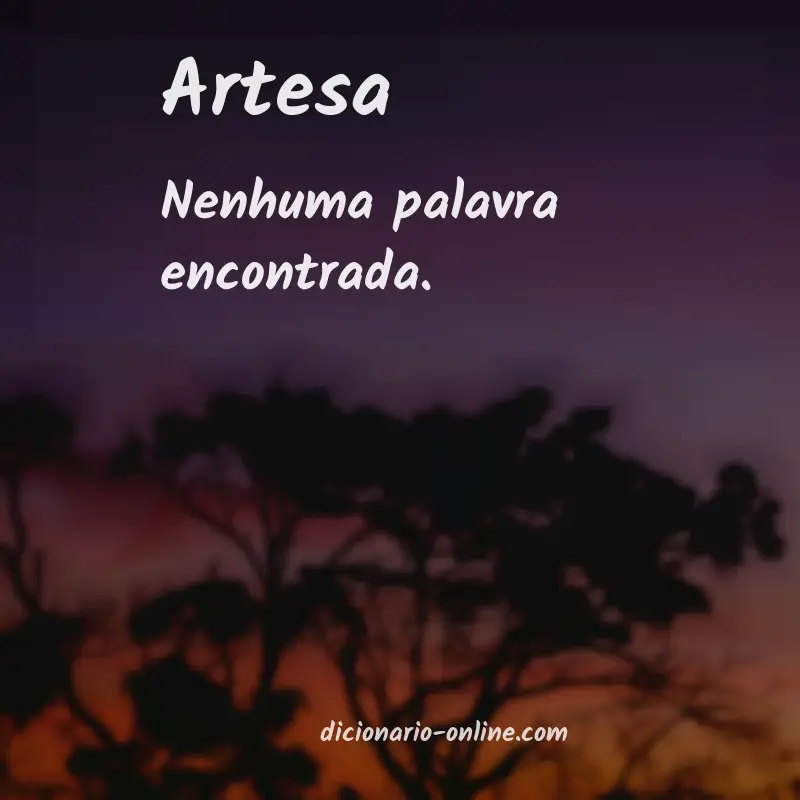 Significado de artesa