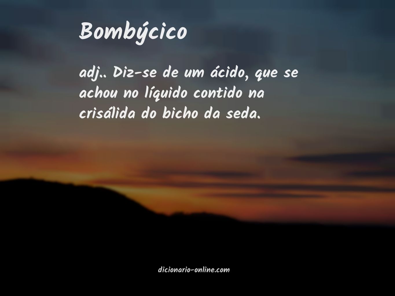 Significado de bombýcico