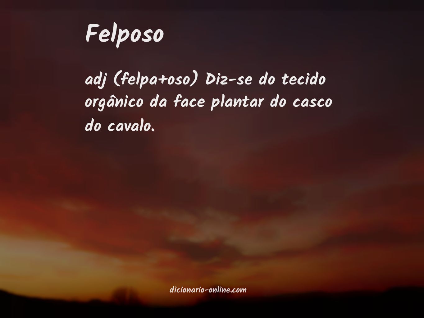 Significado de felposo