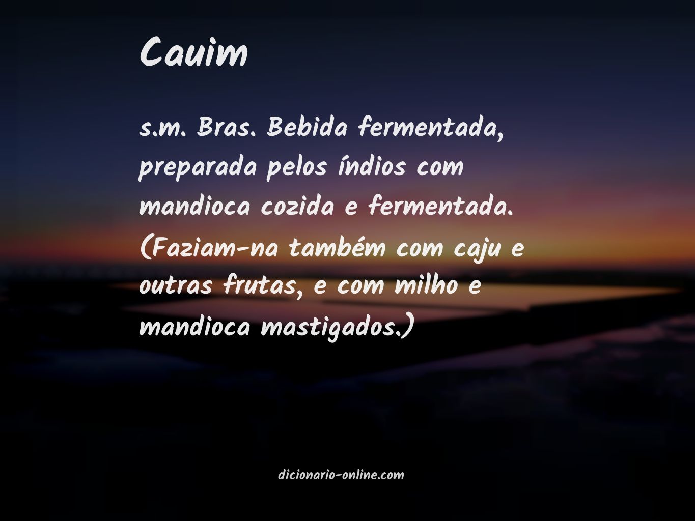 Significado de cauim