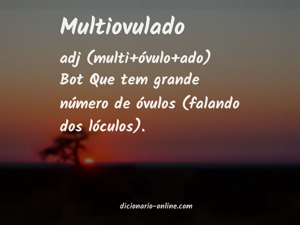 Significado de multiovulado