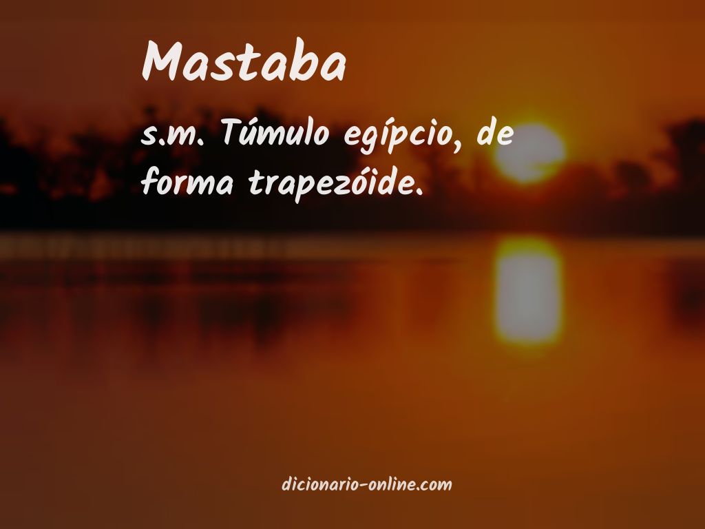 Significado de mastaba