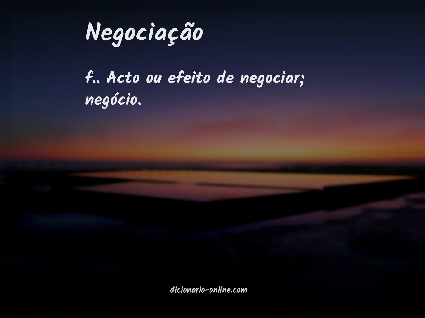 Significado de negociação