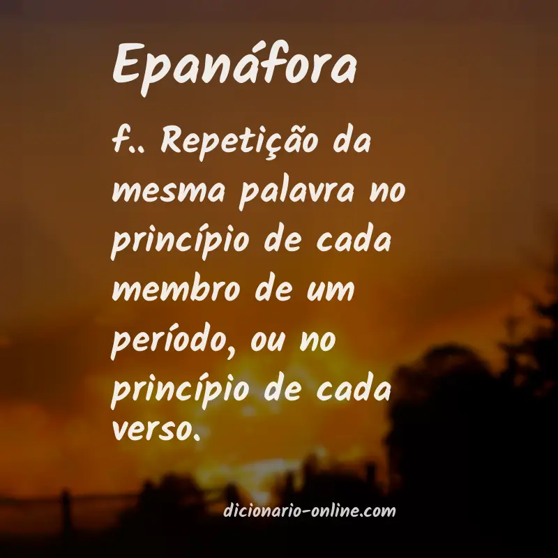 Significado de epanáfora