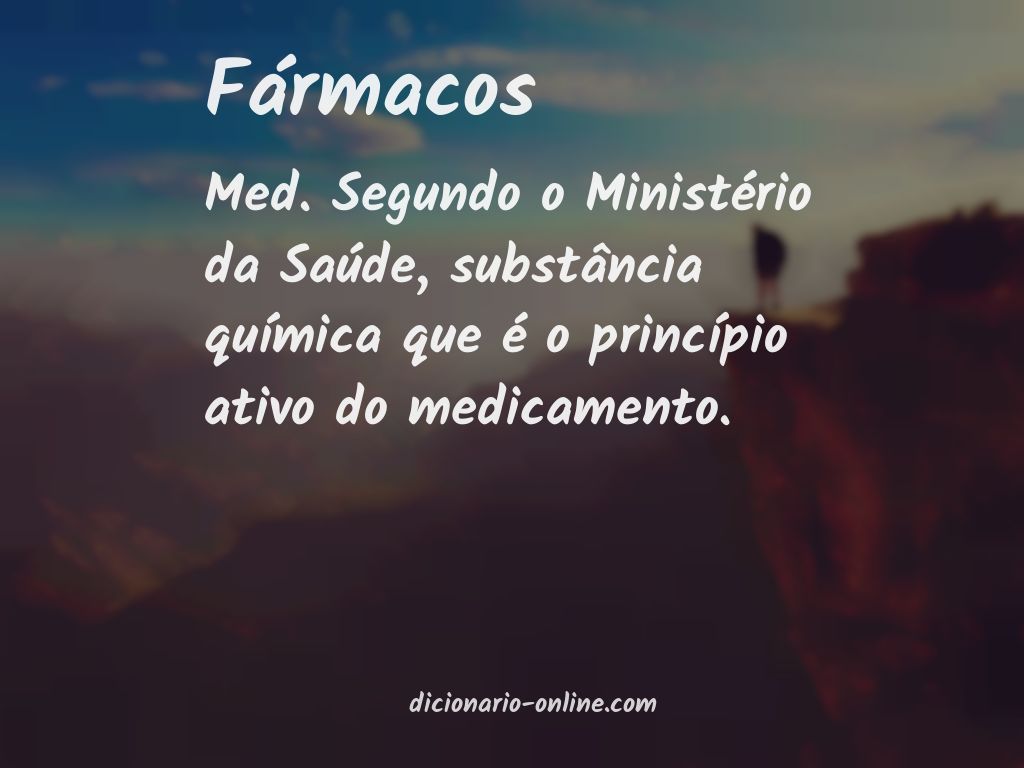 Significado de fármacos