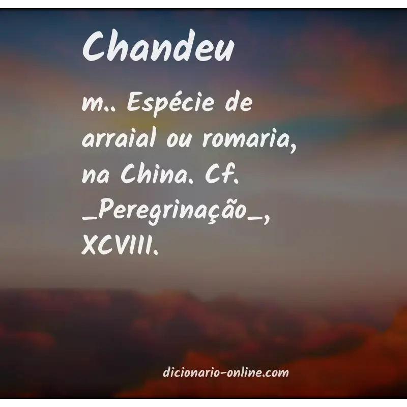 Significado de chandeu