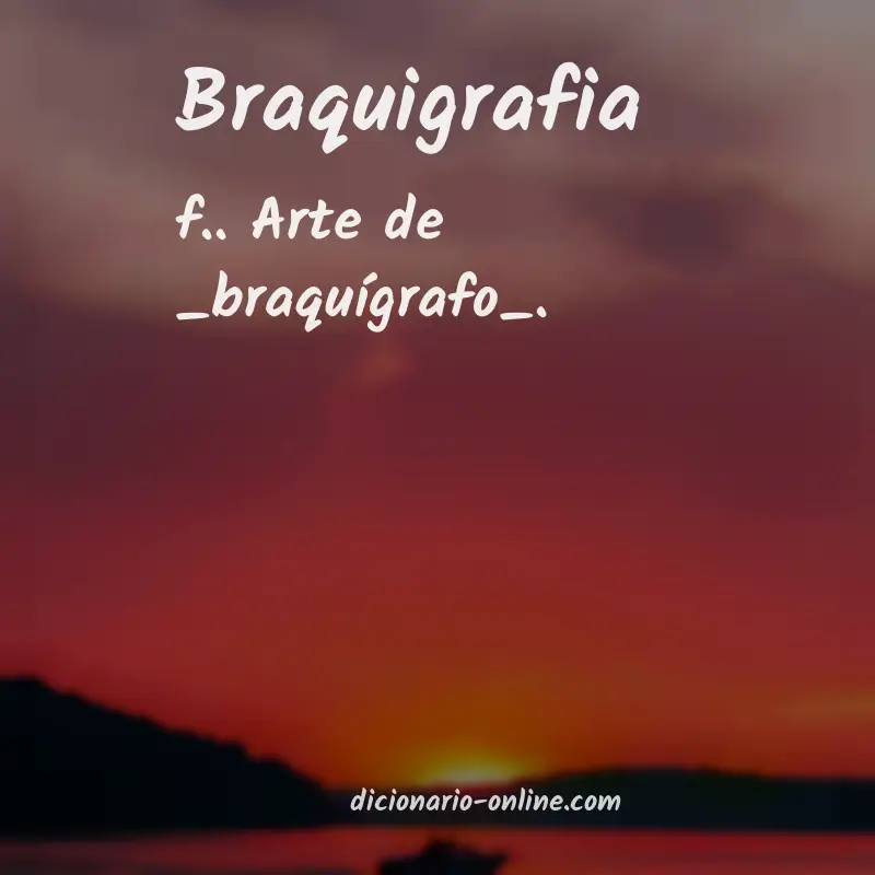 Significado de braquigrafia