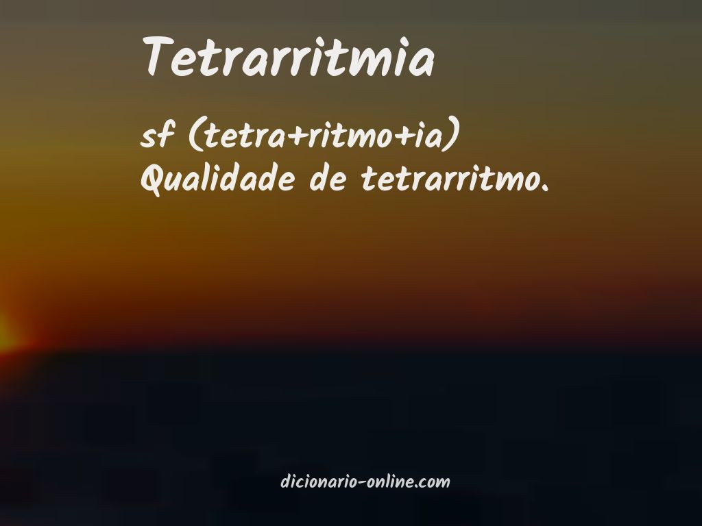 Significado de tetrarritmia