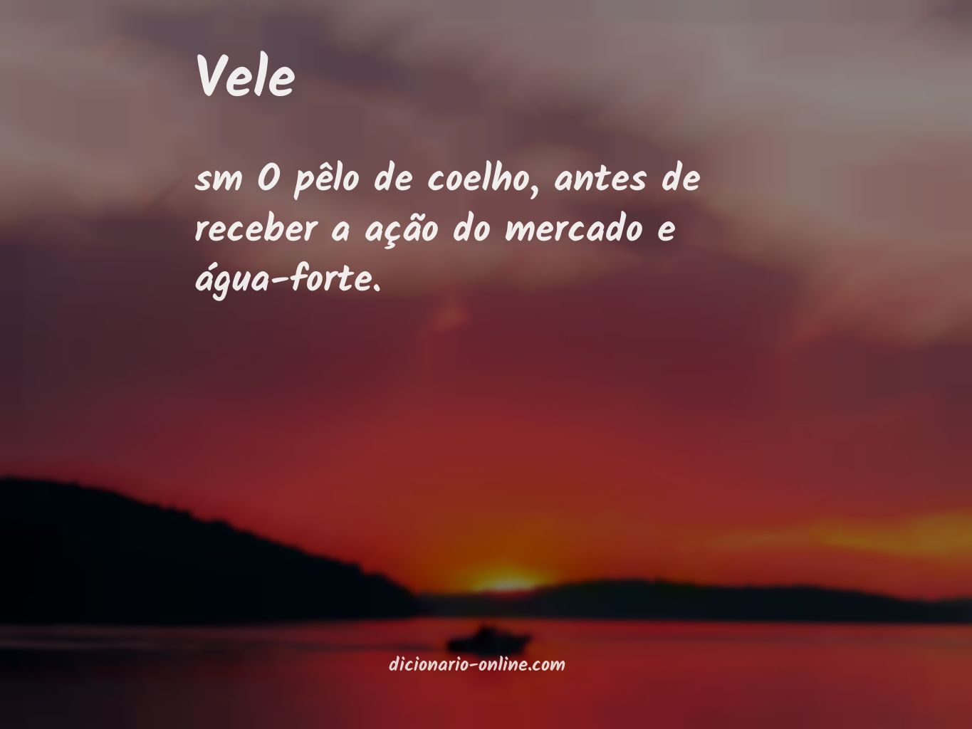 Significado de vele