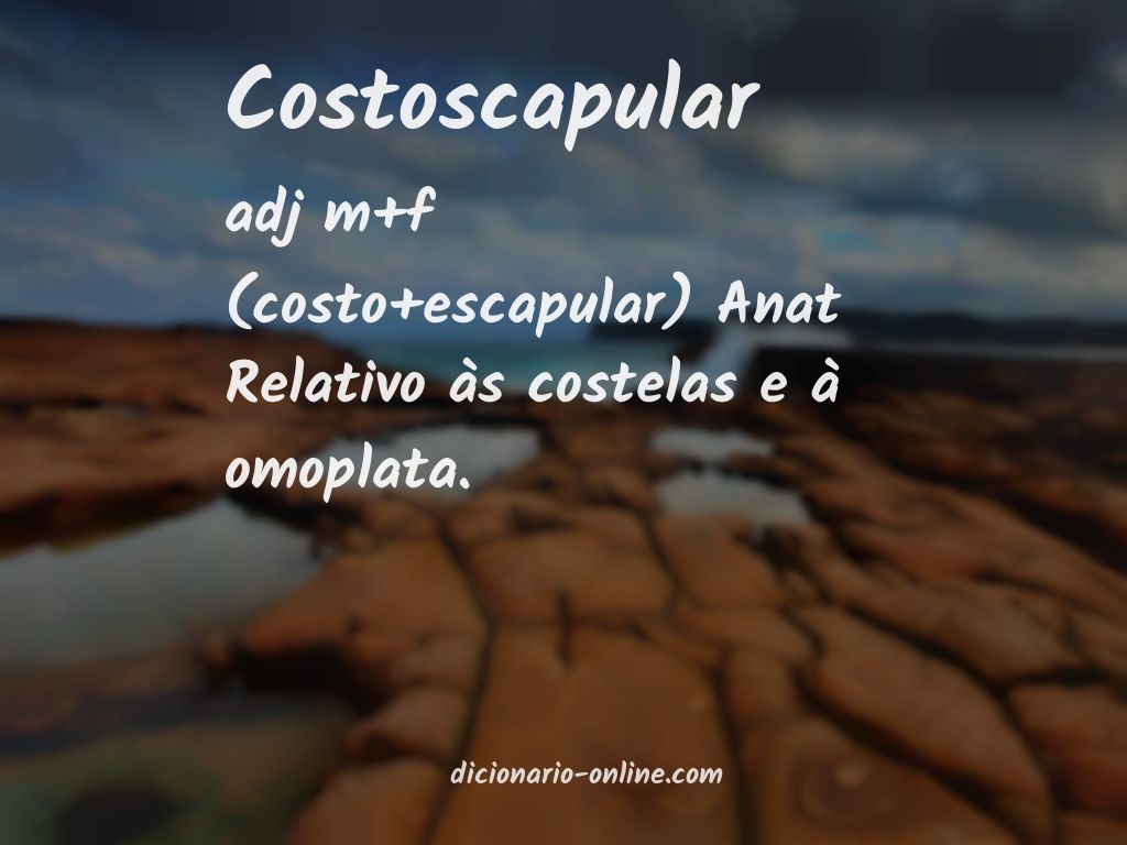 Significado de costoscapular