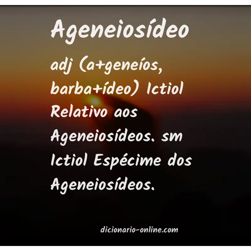 Significado de ageneiosídeo