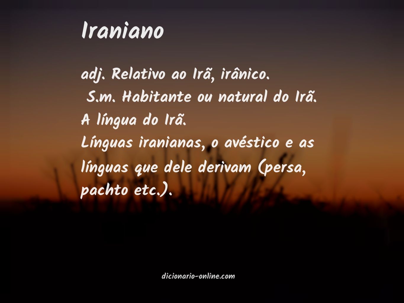 Significado de iraniano