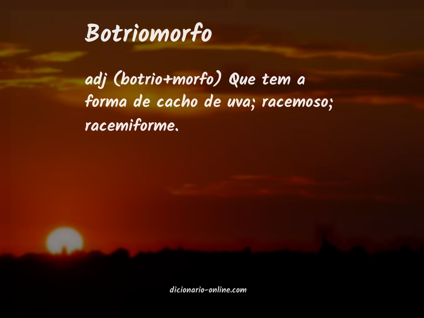 Significado de botriomorfo